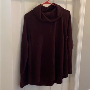 Maroon cowl neck sweater